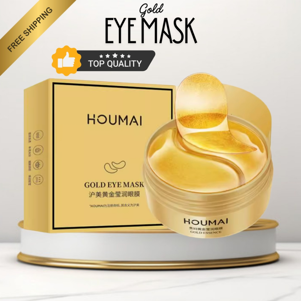 HOUMAI Gold Eye Mask – Masker Mata Gold Kolagen Anti Kerut & Kantung Mata Panda