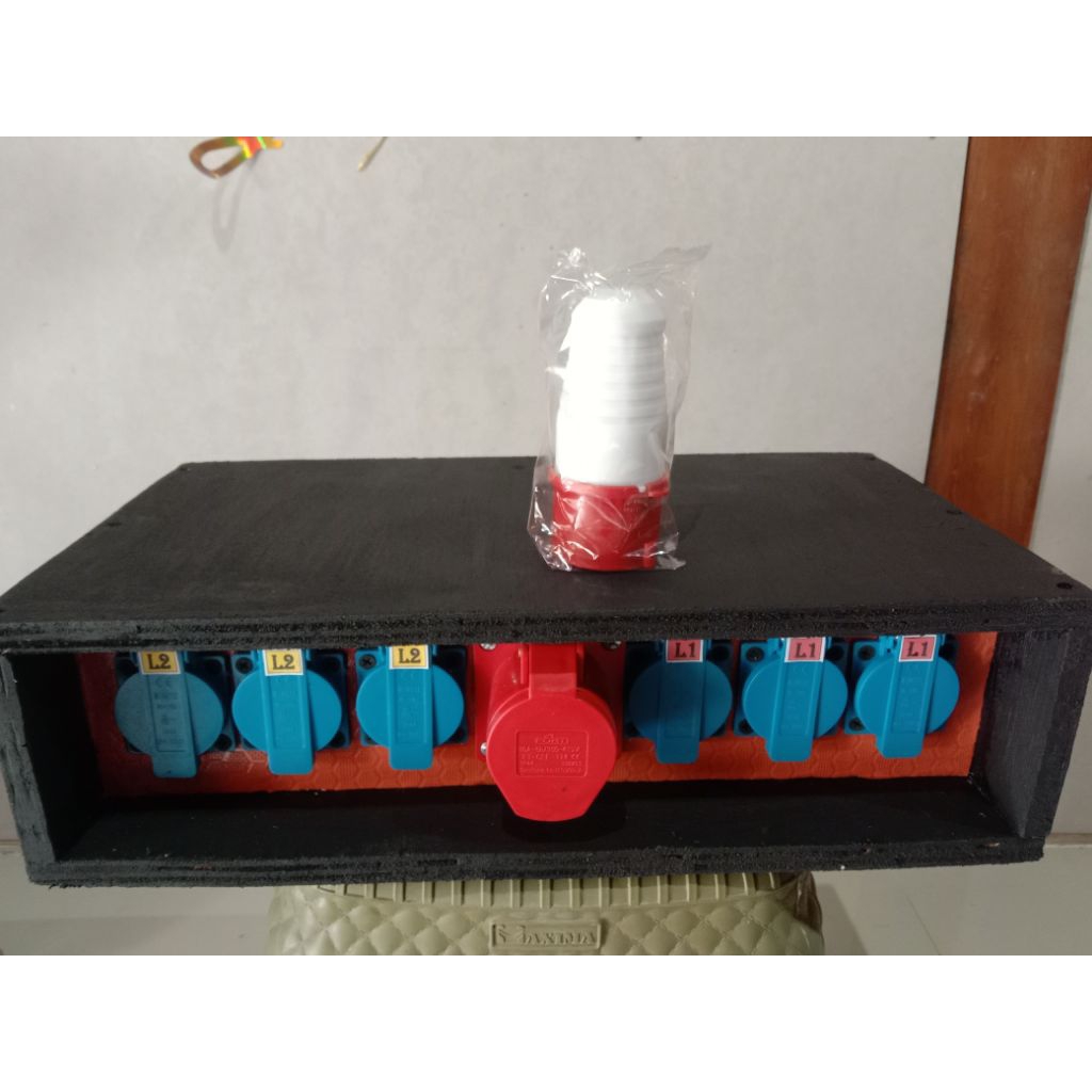 panel listrik 1phase digital full stopkontak waterproof