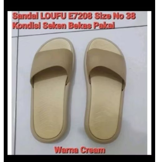 Sandal Wanita LOUFU E7208 Size No 38 Seken Bekas Pakai Kondisi Sandal Masih Bagus Bahan Empuk Lembut