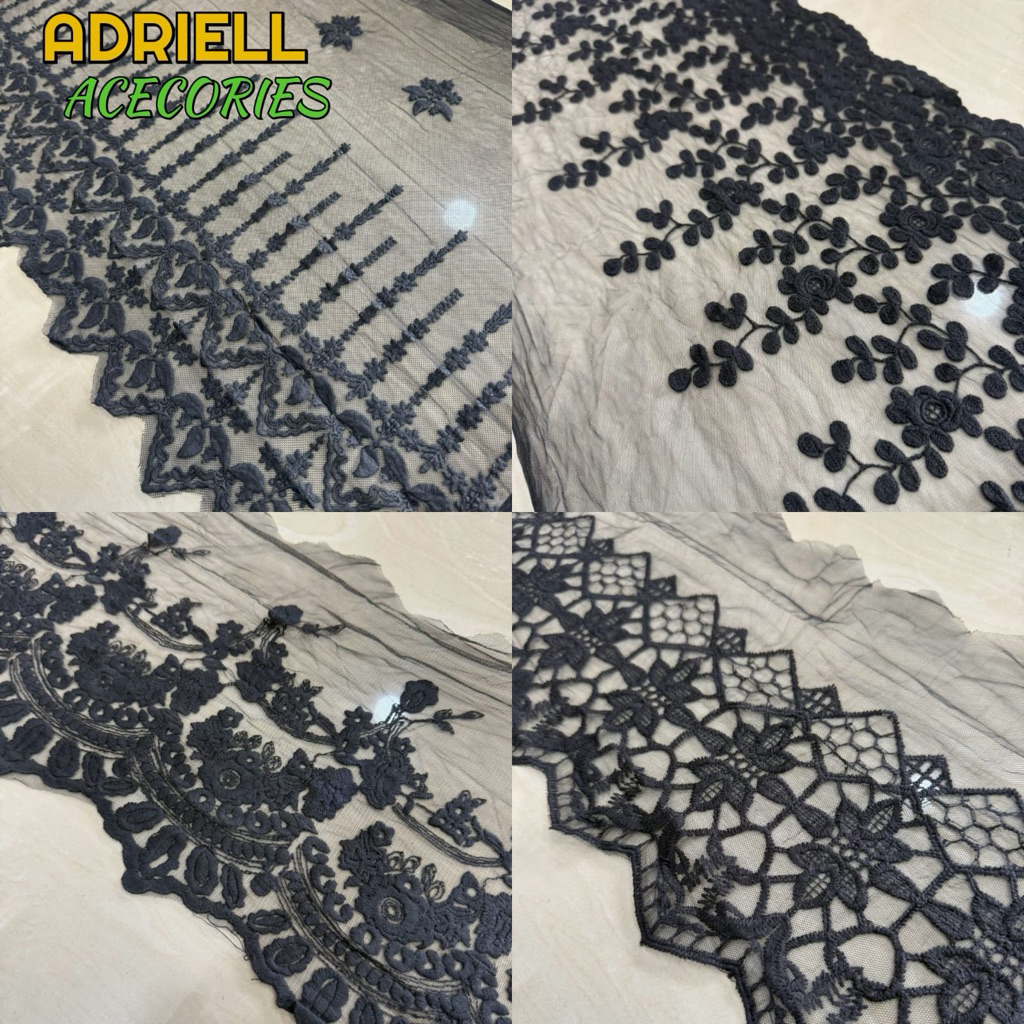 renda tile lebar,renda tile cantik,renda tile/tulle harga per roll