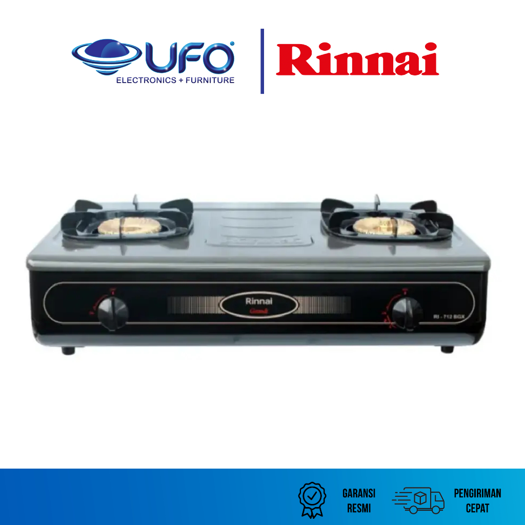 Rinnai Kompor 2 Tungku Api Lilin & Turbo RI712BGX