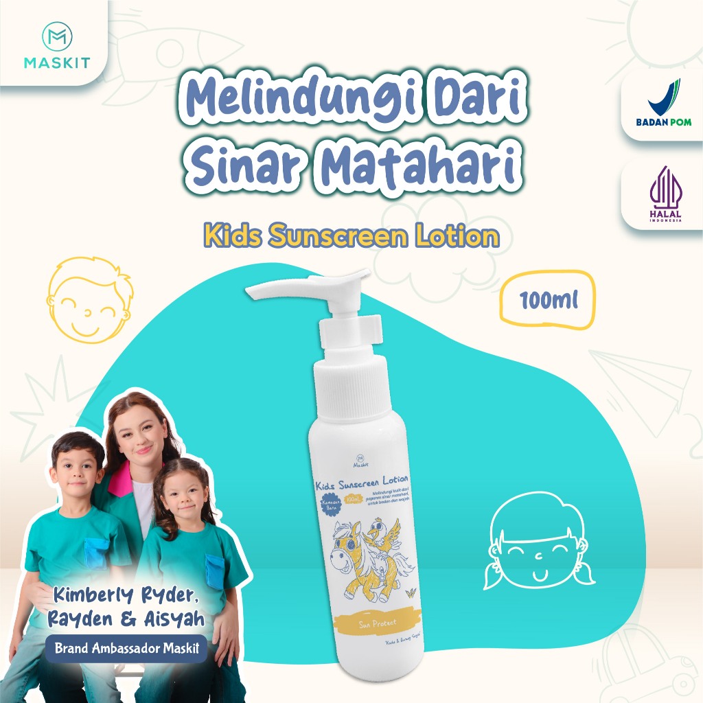 Natural Body Lotion Baby & Kids - Sun Block Bayi Anak Maskit 100ml