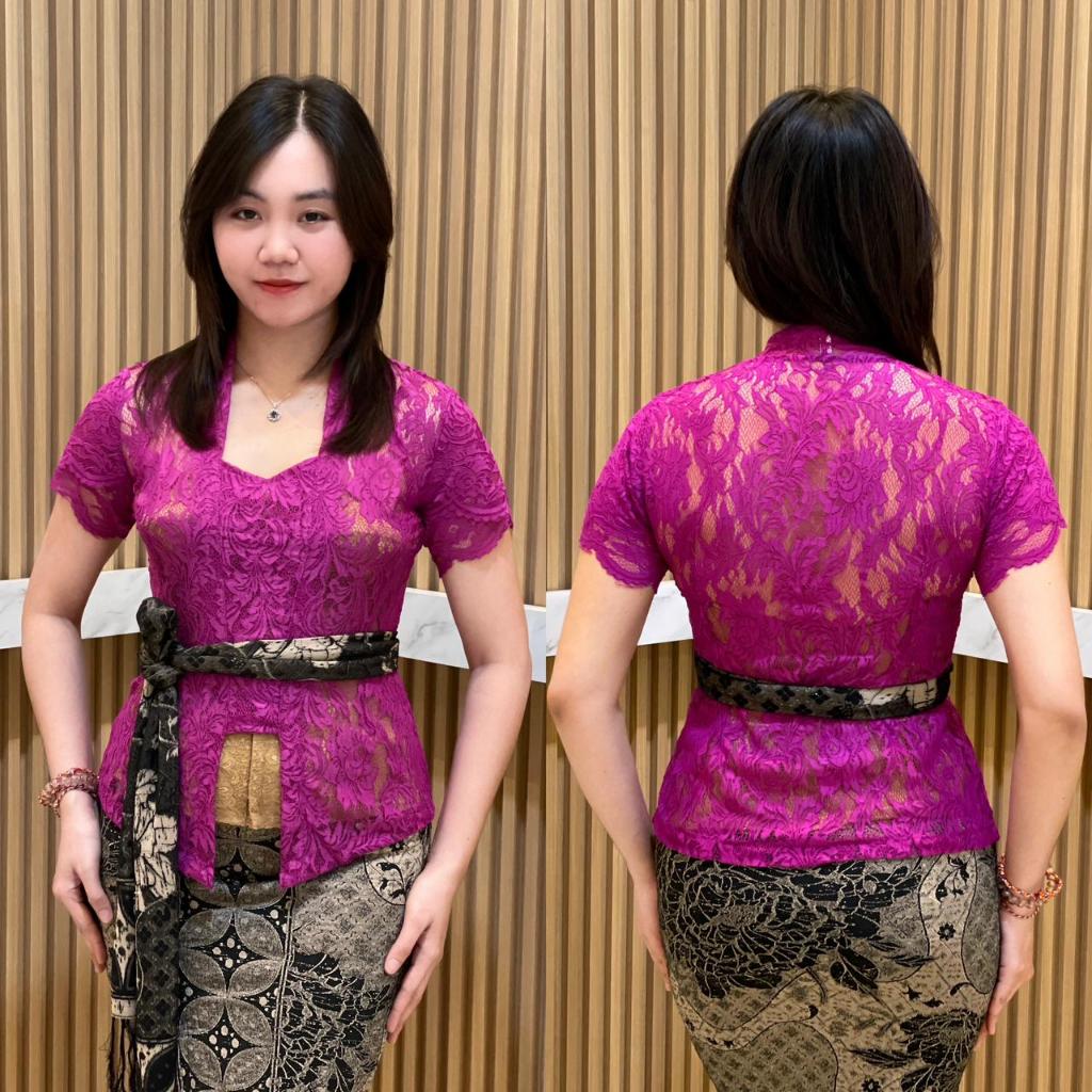 TERMURAH kebaya lengan pendek bahan shopia brokat ( kebaya saja ) atasan wanita tradisional dan