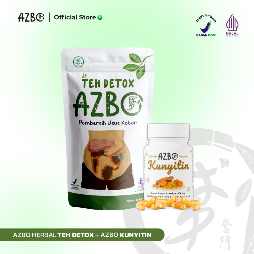 AZBO Paket Teh Detox dan Kunyitin