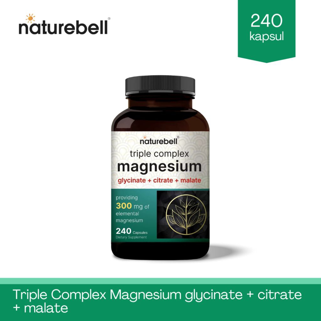 Naturebell Triple Complex Magnesium glycinate + citrate + malate - 240 capsules