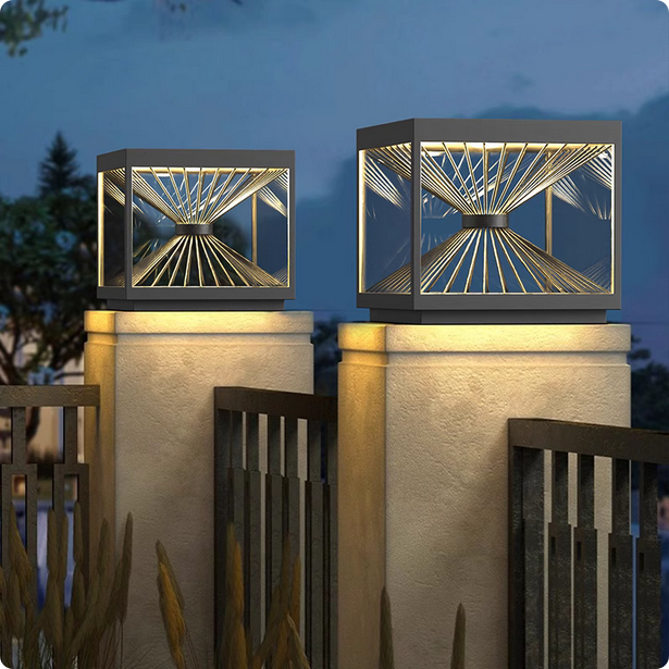 lampu depan villa halaman pintu tiang/lampu pagar