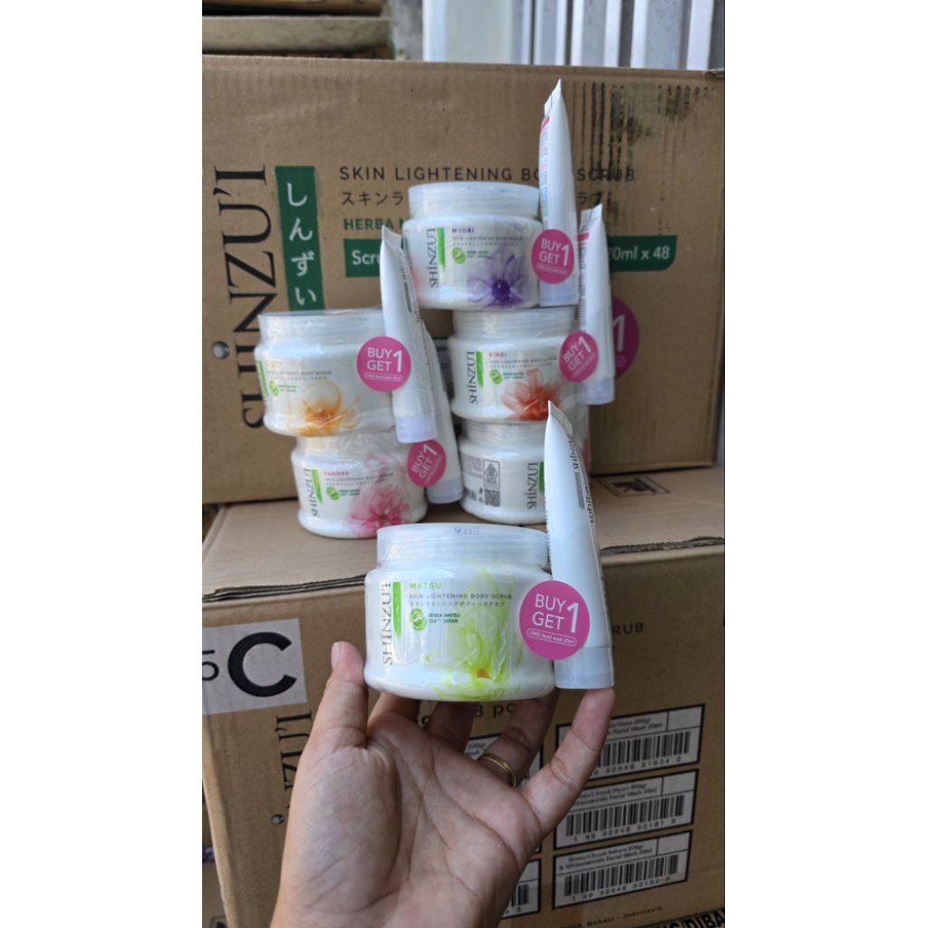 [1karton 48banded] lulur shinzui 200g free sabun cuci muka 20mili