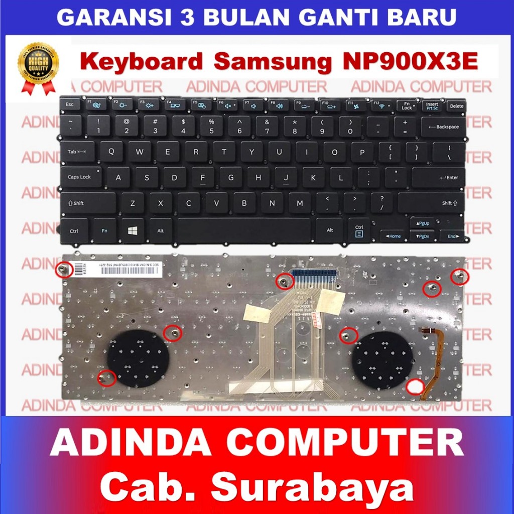 Keyboard Samsung NP900X3E NP900X3A NP900X3B NP900X3C NP900X3D NP900X3G NP900X3E NP900X3F NP900X3K