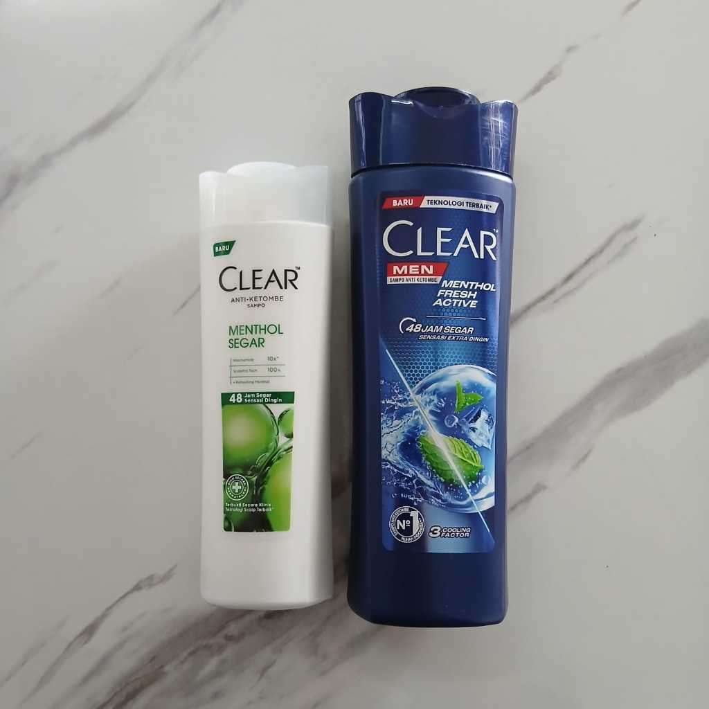 Clear Shampo Anti Ketombe Ice Menthol 70 ml / Clear Men Sampo Anti Ketombe Menthol Fresh Active 160m