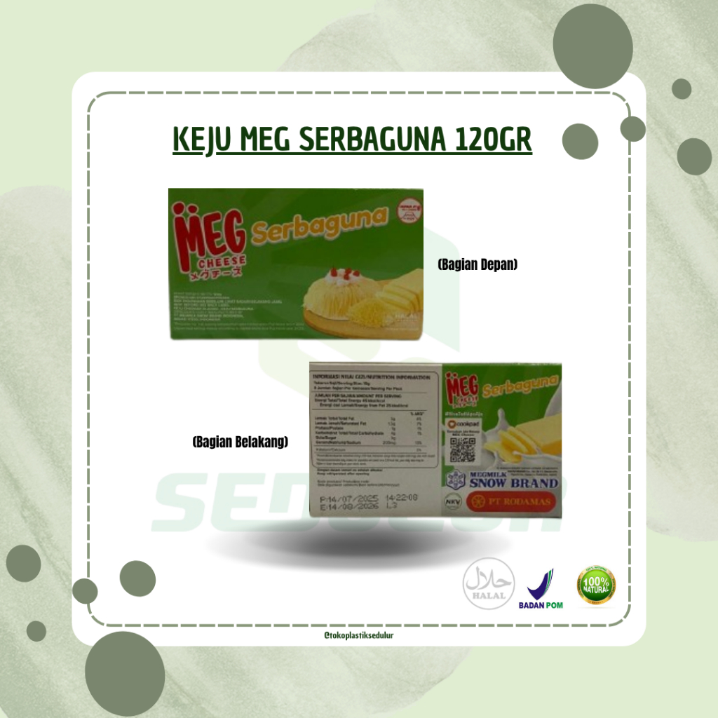 KEJU MEG SERBAGUNA 120GR/KEJU CHEDDAR/KEJU PARUT