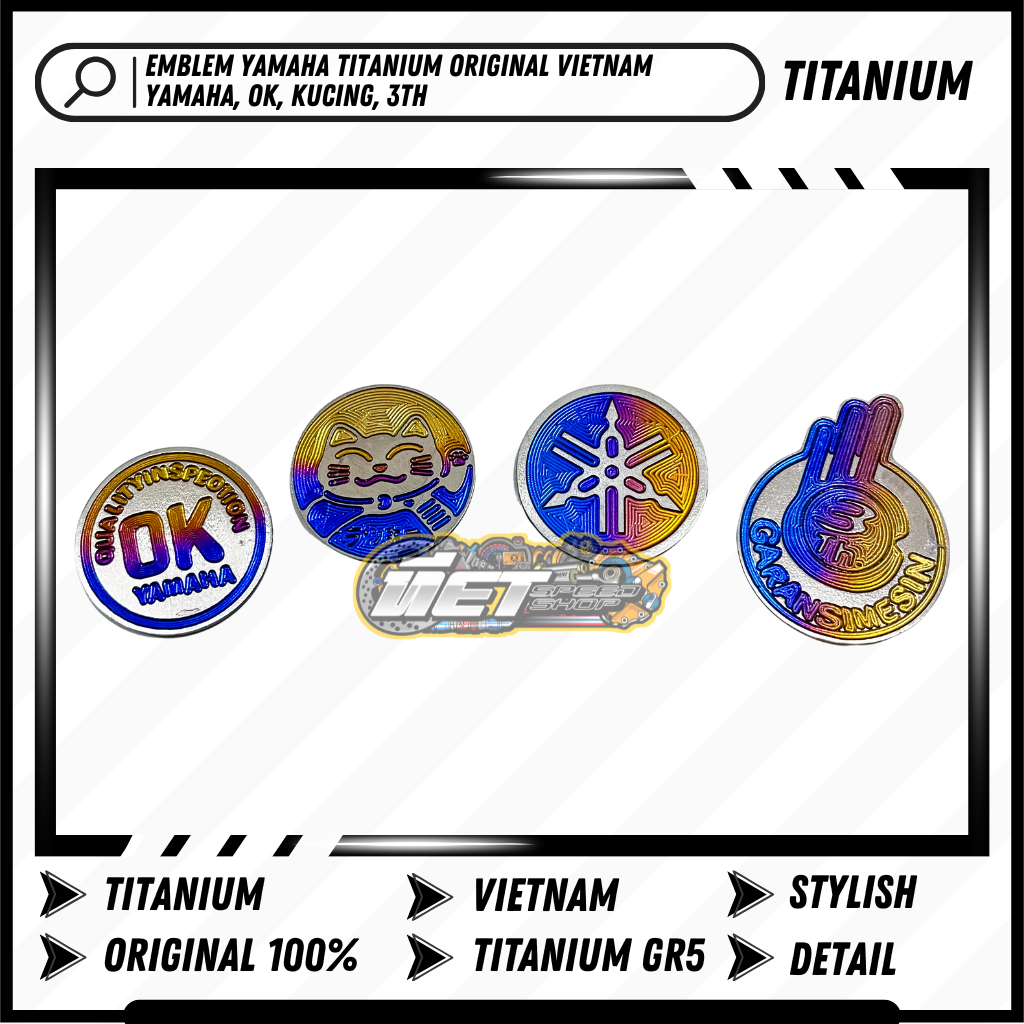 Emblem Logo Yamaha Titanium Original Vietnam