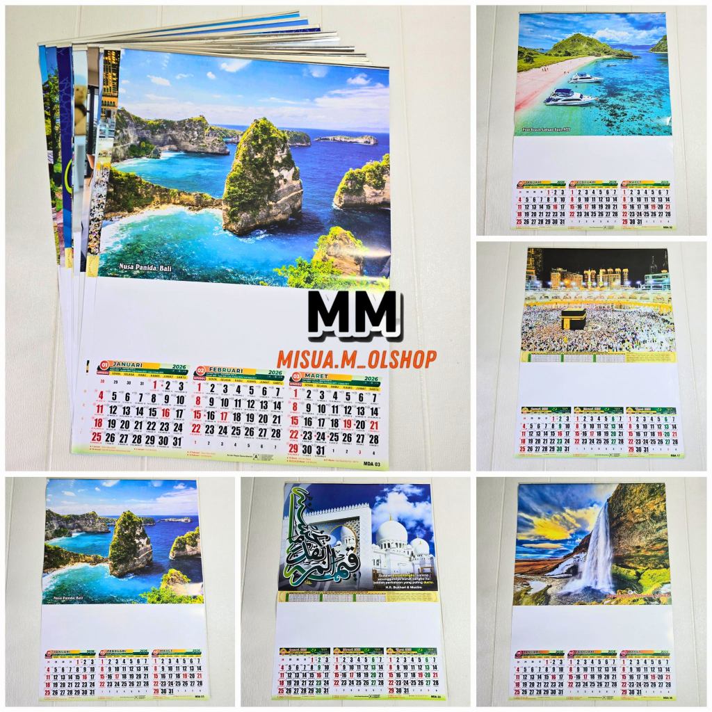 KALENDER TRIWULAN TERBARU DAN TERMURAH TAHUN 2026/ KALENDER 3 BULANAN GAMBAR BAGUS
