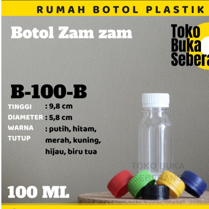 Botol Plastik 100ml -125ml  zamzam / Botol Jus / Botol minum pet / murah