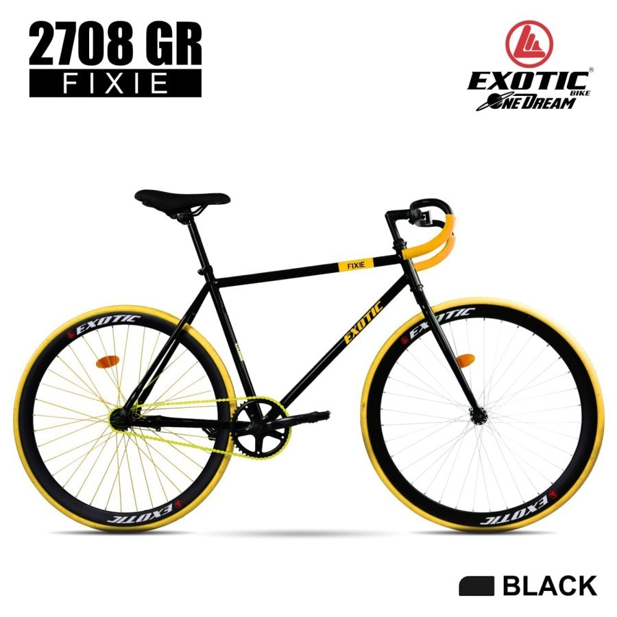Sepeda Fixie Exotic ET-2708 GR Frame Klasik Elegan Original