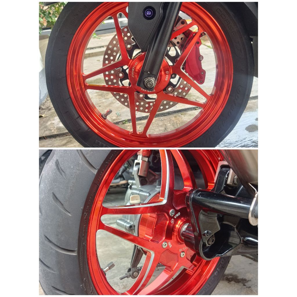 velg aerox vnd bintang v1 velg vnd bintang cnc aerox orange anodize