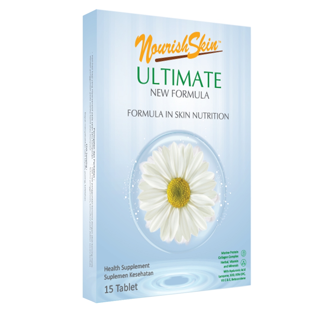 Nourish Skin Ultimate New Formula - 15 Tablet  - Suplemen Kecantikan - suplemen Kulit - mengatasi ku