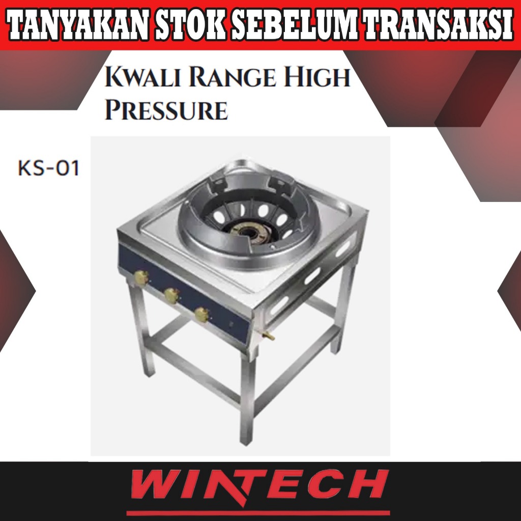 Crown Horeca KS-01 Gas Kwali Range High Pressure 1 Burner Wok Range - 1 tungku Kompor Standart Resto