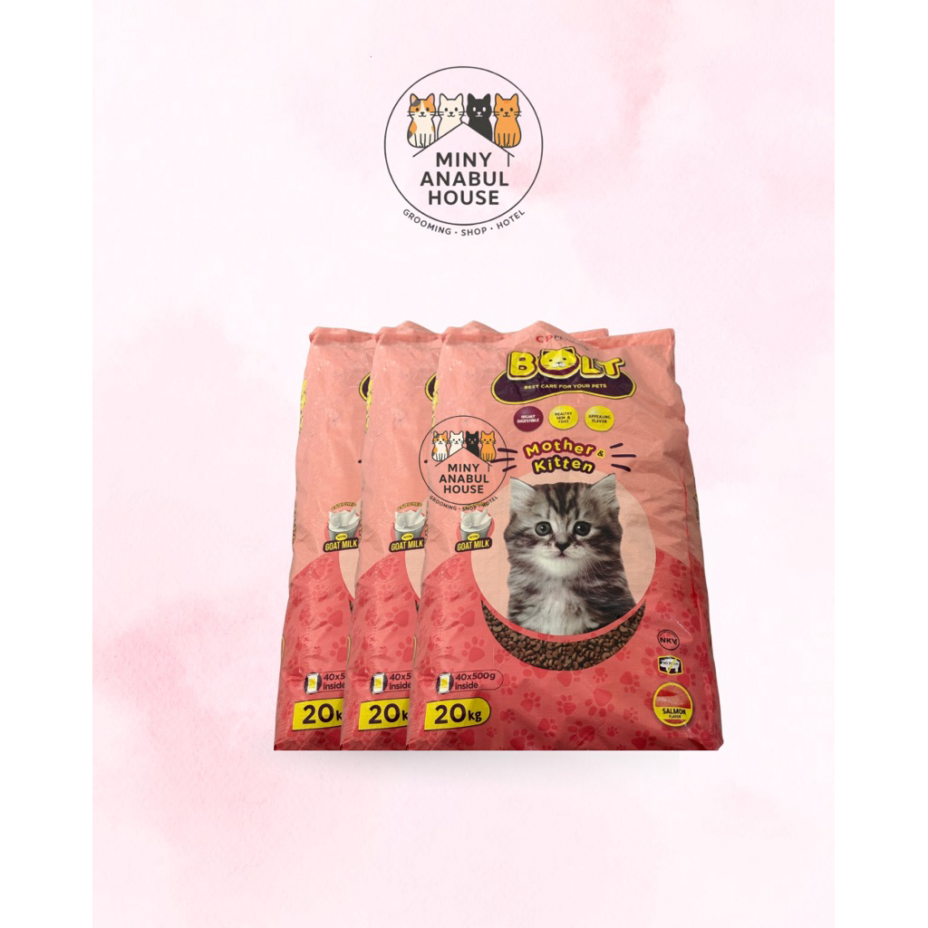 Bolt Mother & Kitten Cat Food Salmon 20KG (1sak)