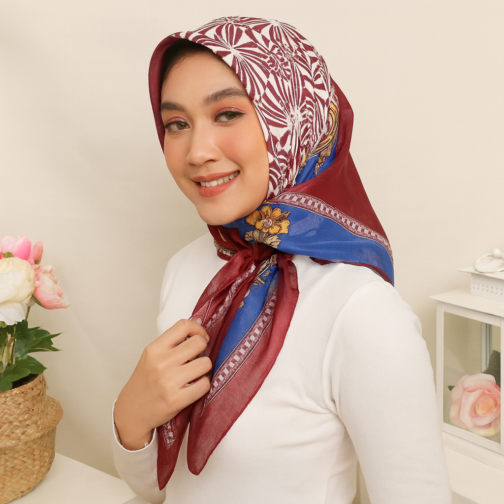 Kerudung Segi Empat CTS Turkey 1 lusin isi 12pcs