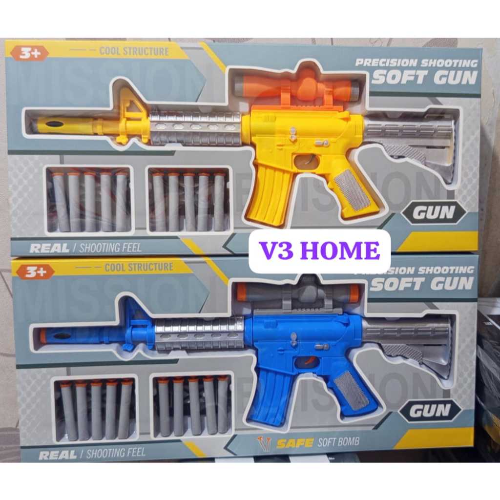 Mainan Tembakan Peluru Busa | Mainan Anak Tembak Tembakan Kokang