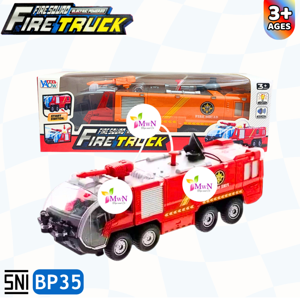 MWN Mainan Pemadam Fire Squad Fire Truck Semprot Air BP35  Mainan Pemadam Fire Squad Fire Truck Semp