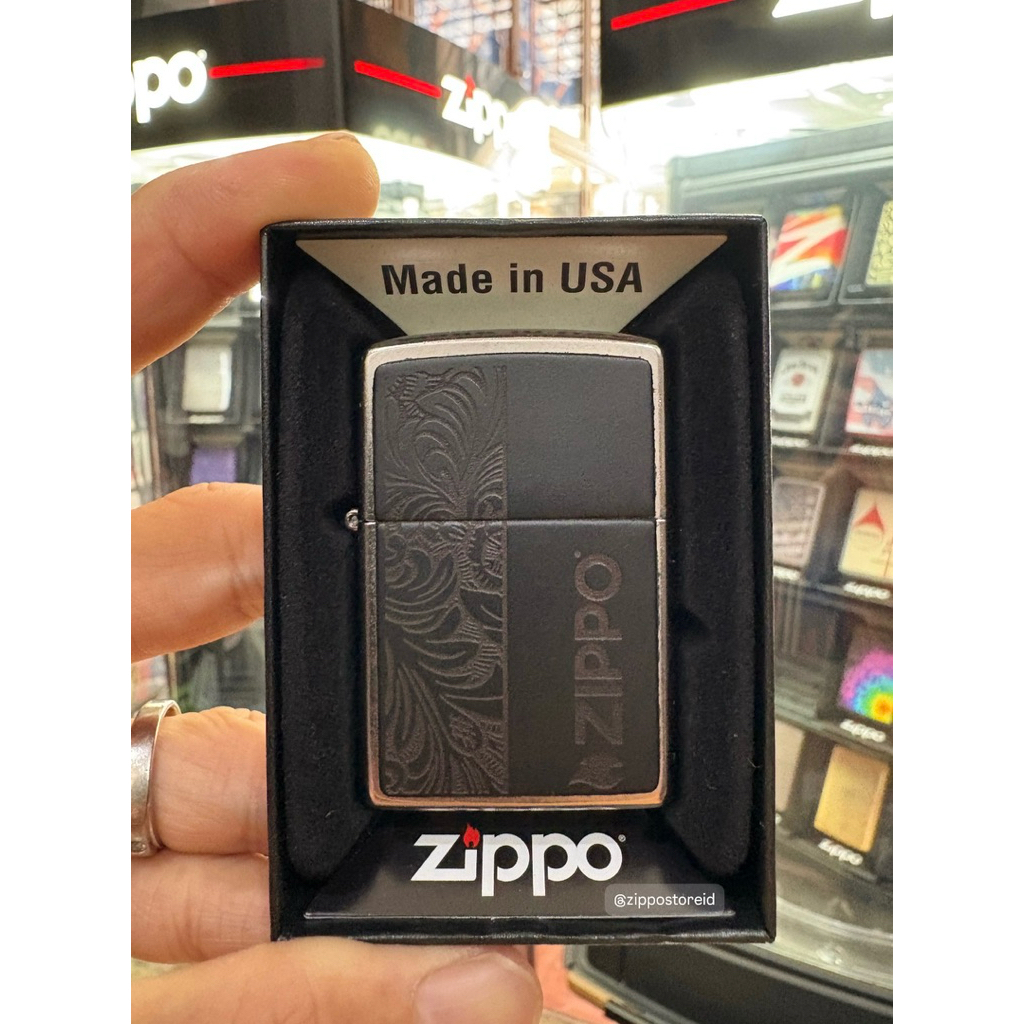 Zippo 46919 Leather Zippo Design ~ Original 100% Made In USA
