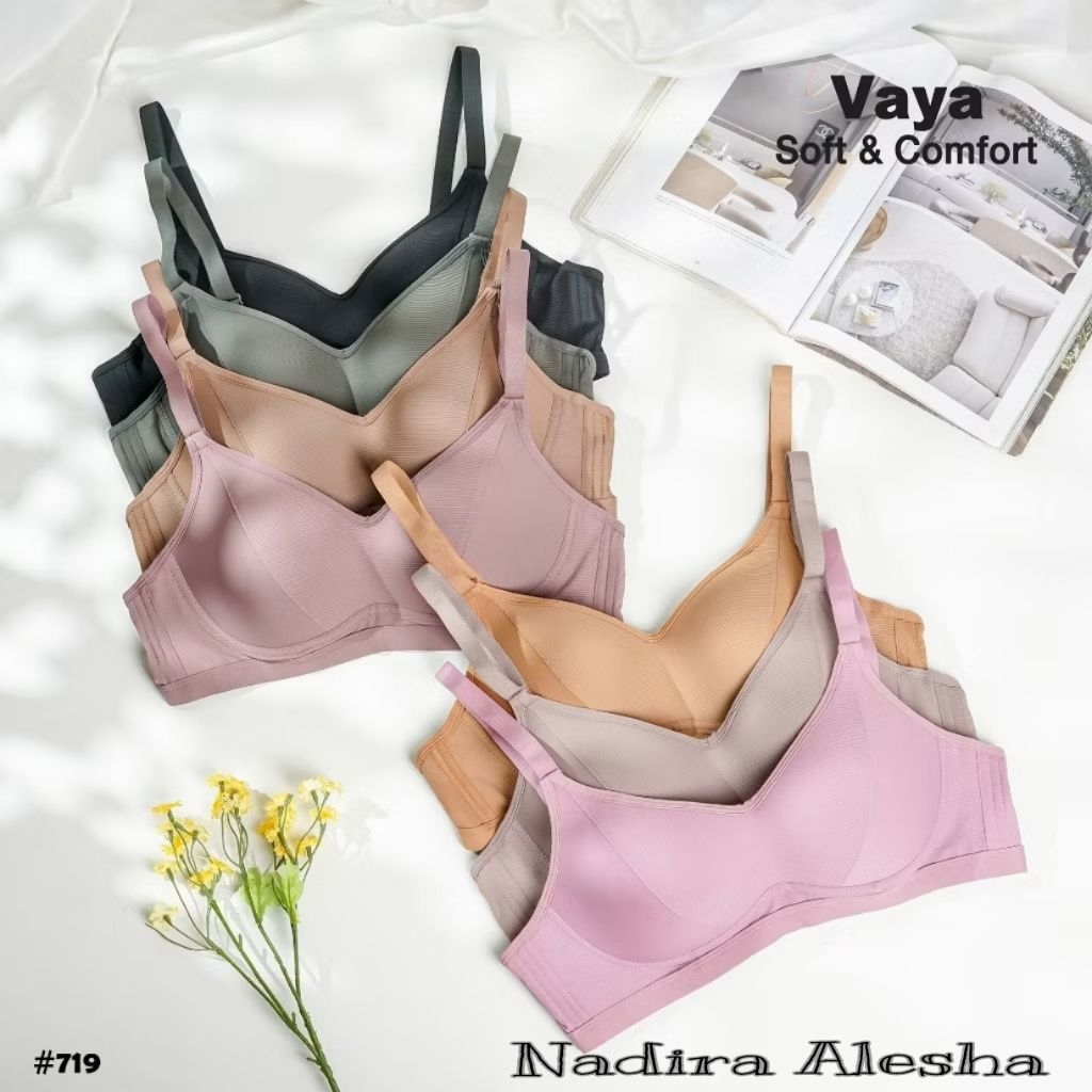 BH/Bra Vaya 719 Bra Premium Kait 3 Tanpa Kawat