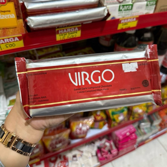COKLAT BATANG VIRGO 250GR / VIRGO COKLAT BATANG DARK CHOCO
