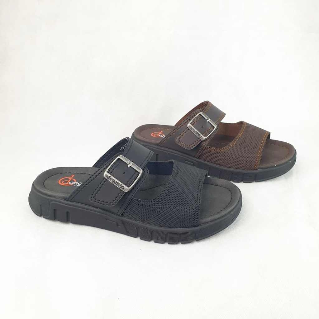 ISM - Donatello/NS.81092 Sandal Flat Simple Pria - Sandal Slide Flat Pria
