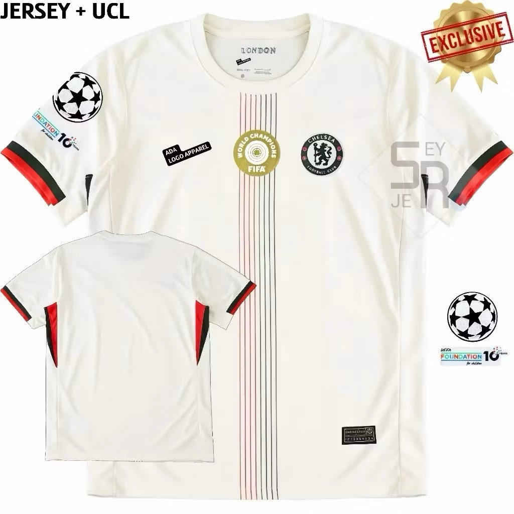 Jersey Chelsea Away musim 2025 2026 Baju bola chelsea terbaru LOGO BORDIR 3RD