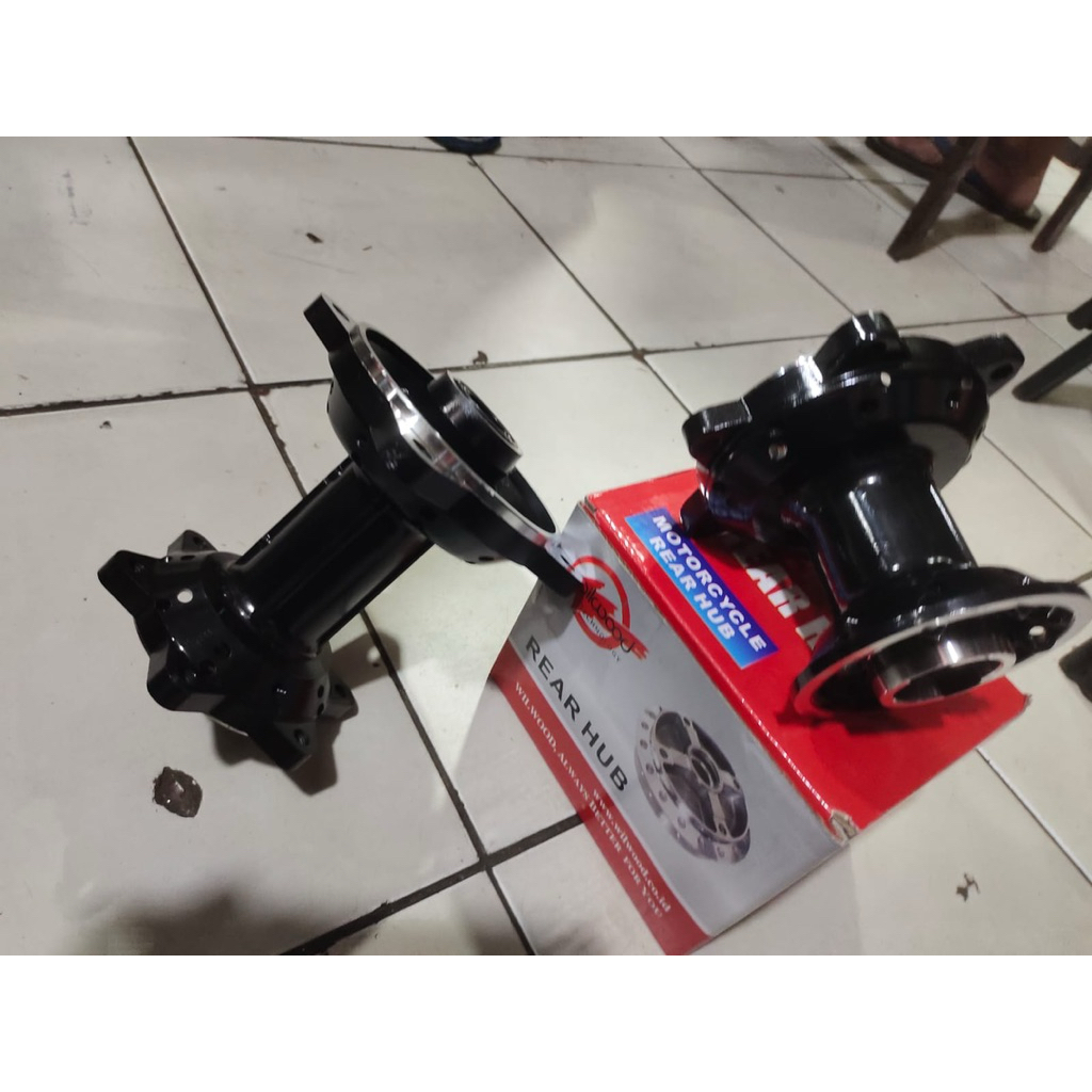 TROMOL KLX 150L 36HOLE SET DEPAN BELAKANG WILWOOD  BLACK& RED