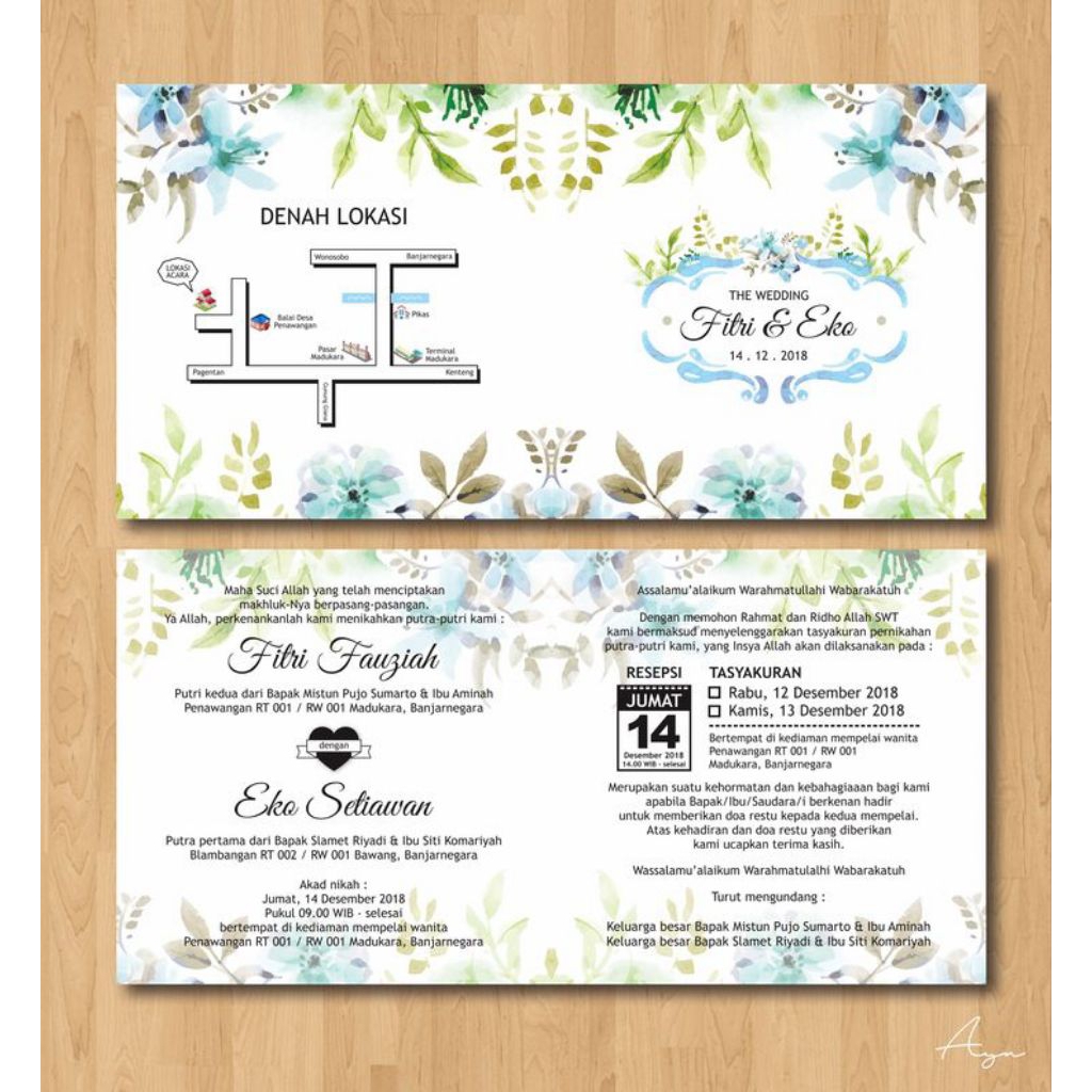 Jasa Design Undangan pernikahan Costum