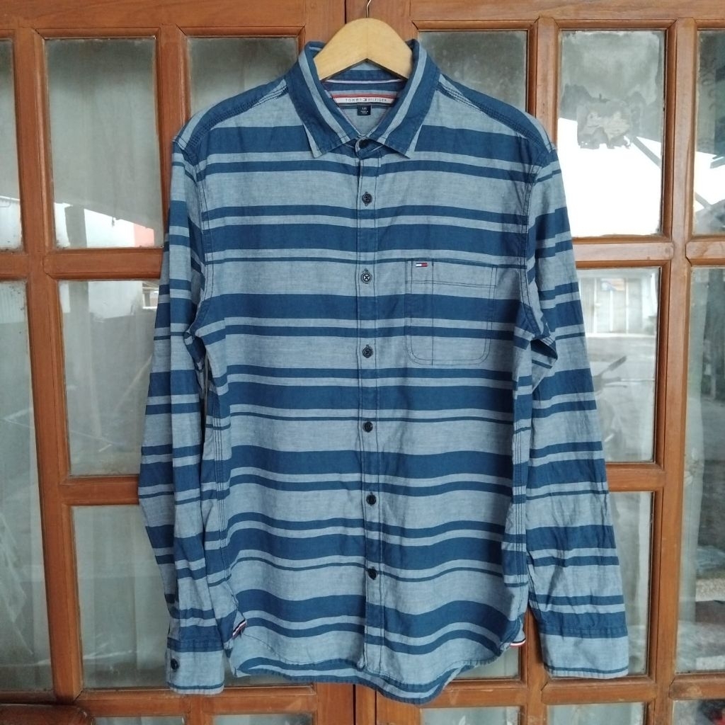 +0mm¥ H1£f193r Long Sleeve Striped Casual Shirts (L)