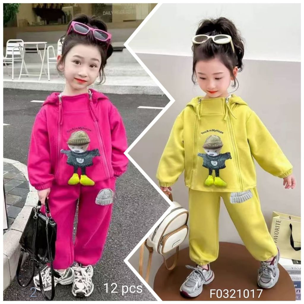 MOEZ.Store - Setelan Jaket Premium Anak Perempuan / Set 3D Premium Anak Perempuan