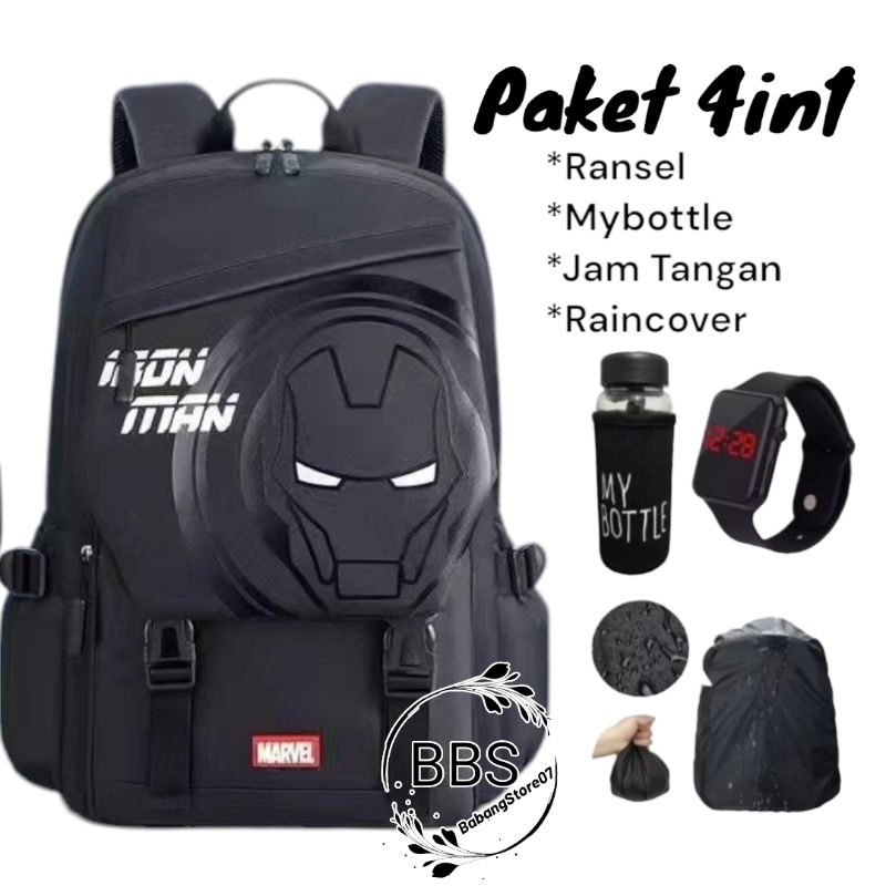 Tas Ransel Sekolah Anak SD Anak Cowok Karakter Super Hero Kualitas Terbaik / Tas Sekolah Anak SD Ter