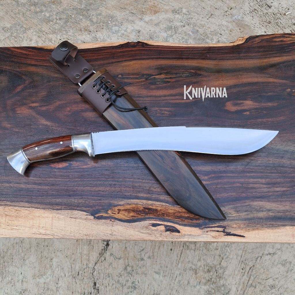 Pisau Tebas Berkebun Model Kukri - Baja Full Tang Senokeling Songket