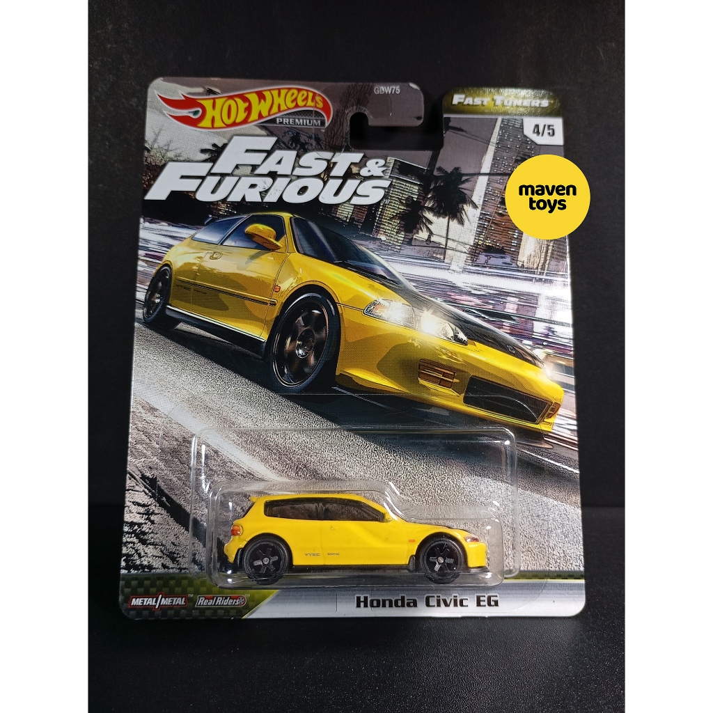 Hot Wheels Premium / Hotwheels Premium - HONDA CIVIC EG - KUNING