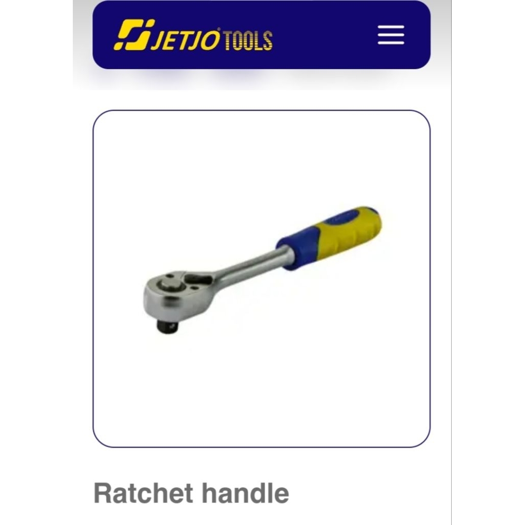 Ratchet handle JETJO TOOLS LAKONI PRO GAGANG RATCHET BIRU KUNING GAGANG KUNCI SOCK RATCHET 100%ORI