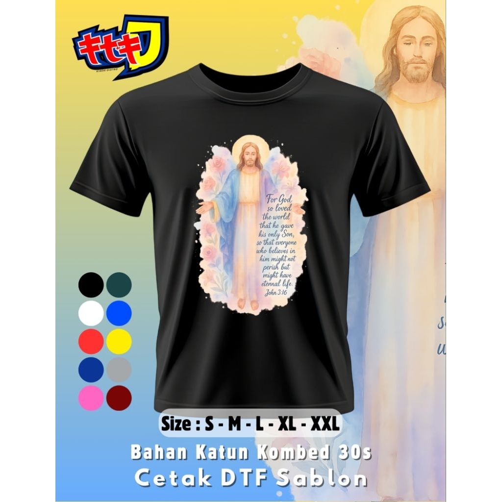 Tshirt Kaos Kristiani Jesus Christ (JC04)