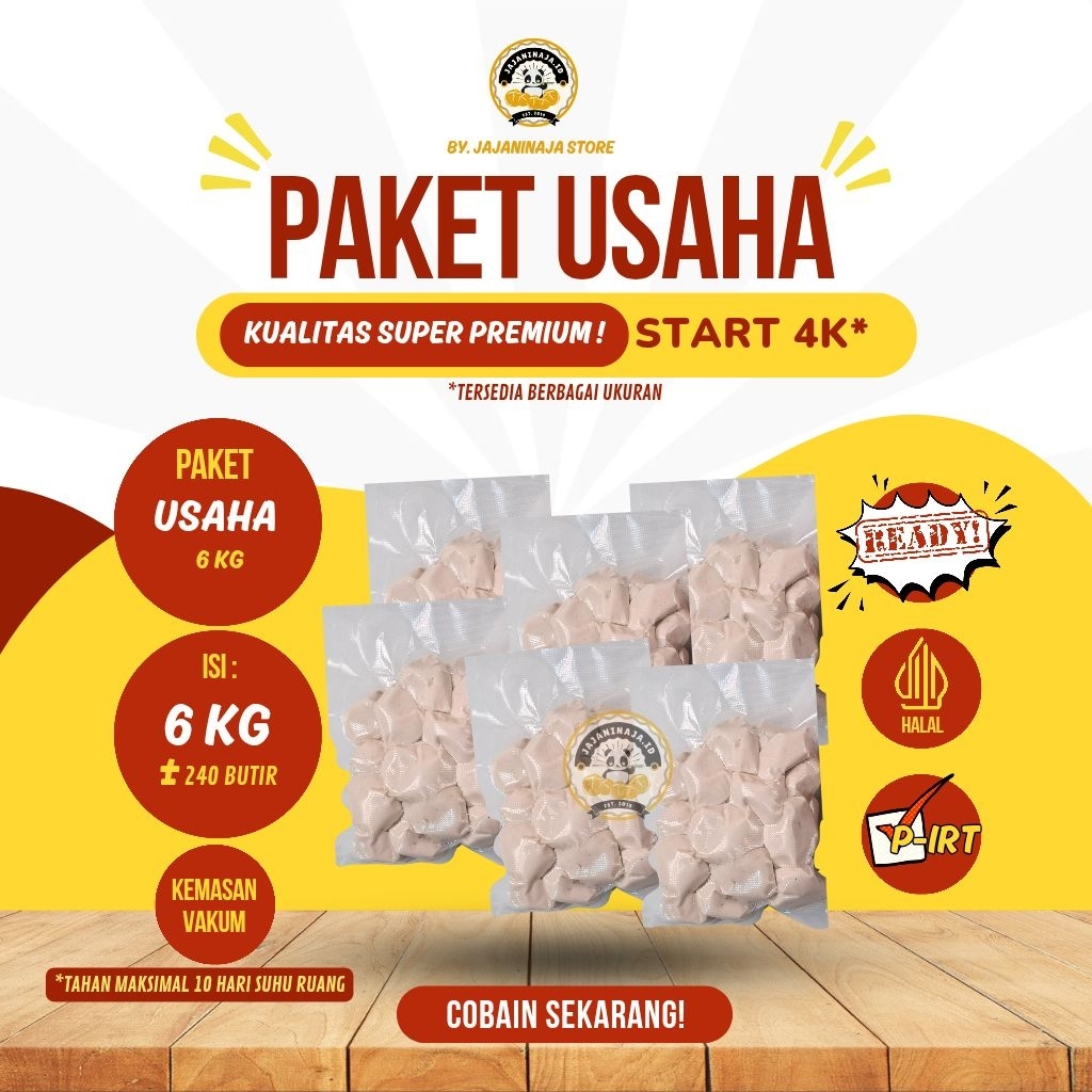 [DISTRIBUTOR] (PAKET USAHA) 6Kg Basreng Mentah Baso Ikan