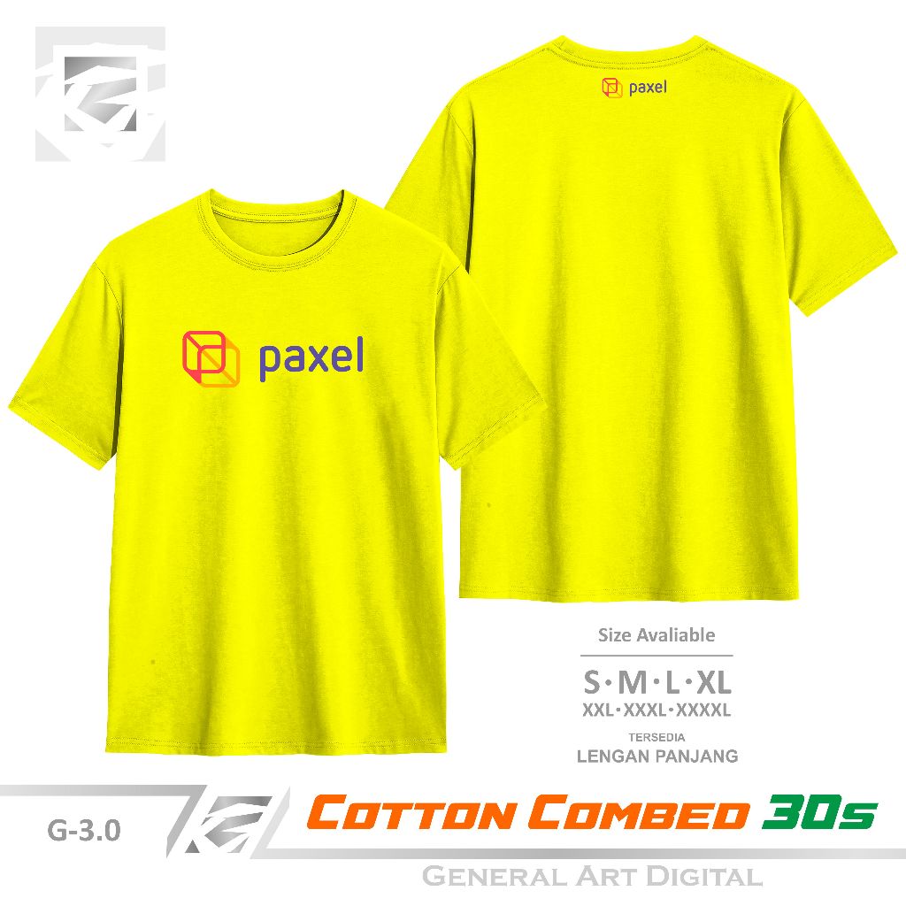 Baju Kaos Logo Paxel T-Shirt Pria Wanita kaos Ekspedisi Premium 100% Katun