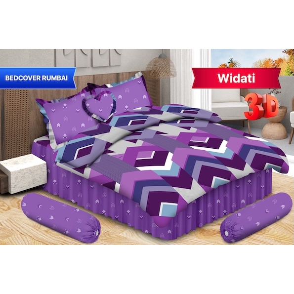 BED COVER BONITA RUMBAI SET uk 180x200 tinggi rumbai 50cm - MOTIF TERBARU