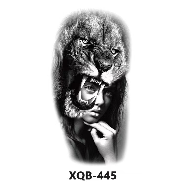 Tato Temporer Halal Aesthetic Motif Serigala Harimau