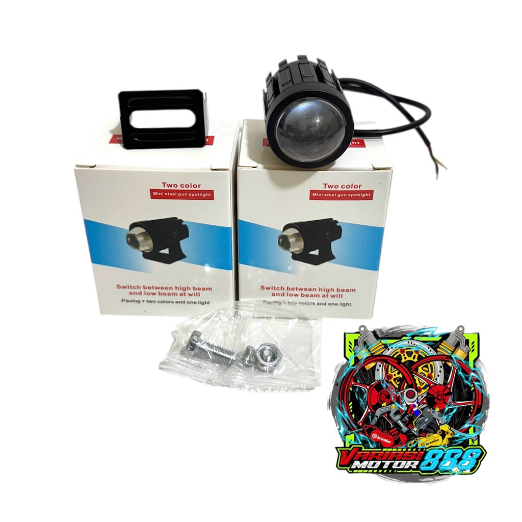 LED LAMPU SOROT LASER/Mini D2 Laser Gun/Lampu Tembak Sorot Foglamp tambahan motor/mobil