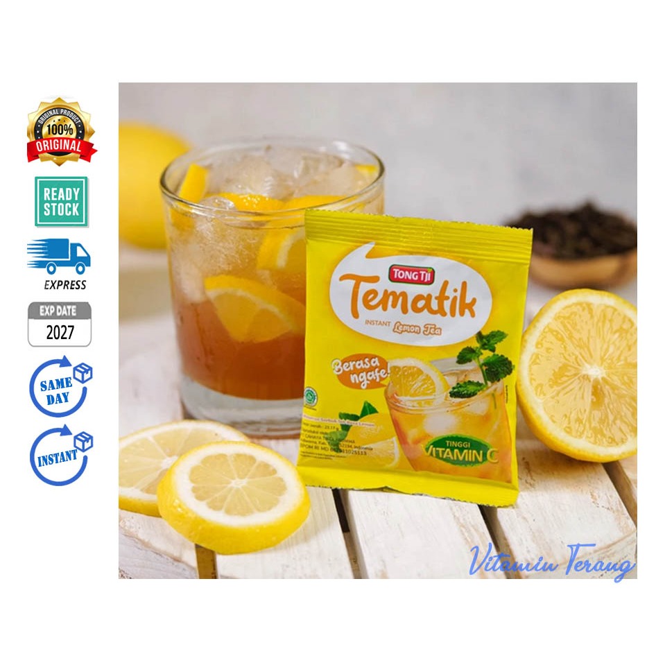 (Renceng isi 10) Tong Tji Tematik Lemon Tea / Lemongrass / Ginger Teh Sereh Teh Lemon Teh Jahe