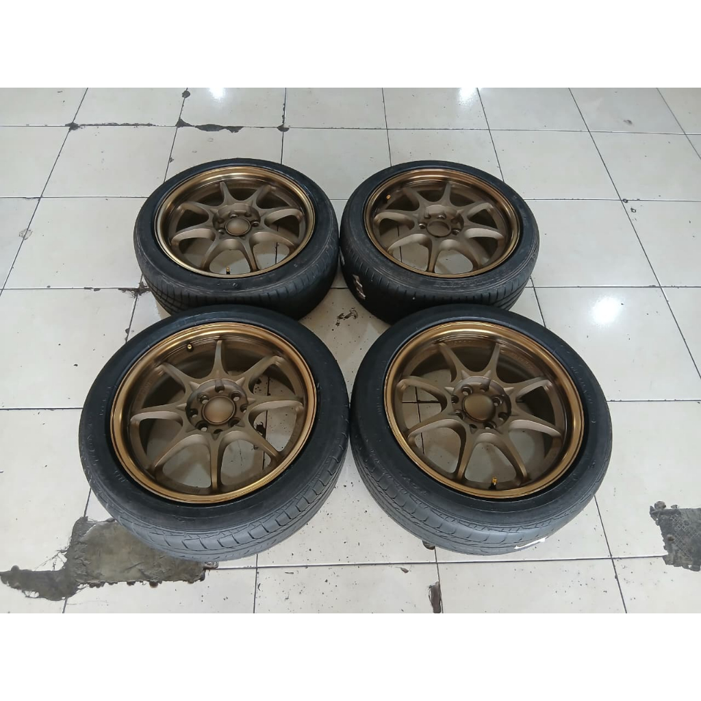 VELG MOBIL RACING RAYS CE28 RING 16 LEBAR 7 LUBANG BAUT PCD 4X100, 4X114 PELEK BAN