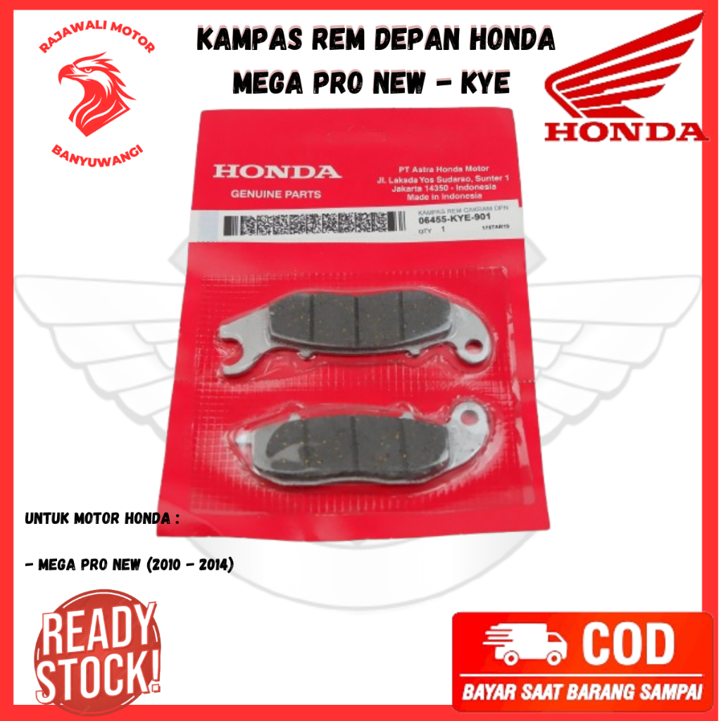 Kampas Rem Cakram Depan Mega Pro Ori / Kampas Rem Depan Motor Mega PRO New - 06455-KYE-901