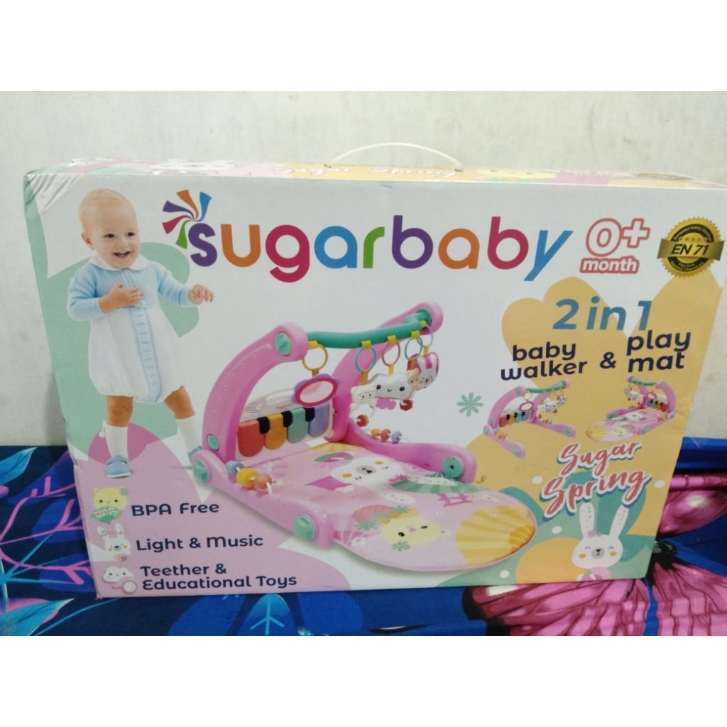 (FREE BUBBLE WRAP UNTUK BUNGKUSNYA) PRELOVED SUGAR BABY 2 IN 1 PLAYMATE BABY WALKER DAN PUSH WALKER 