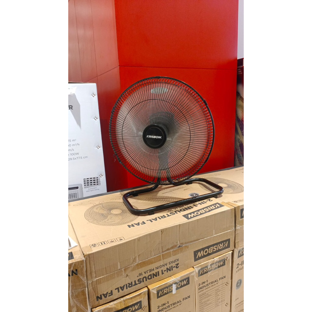 KRISBOW 16INC KIPAS ANGIN INDUSTRIAL 2IN1 55WATT/AZKO KRISBOW INDUSTRIAL TABLE FAN 2IN1 16 INC 55W/A