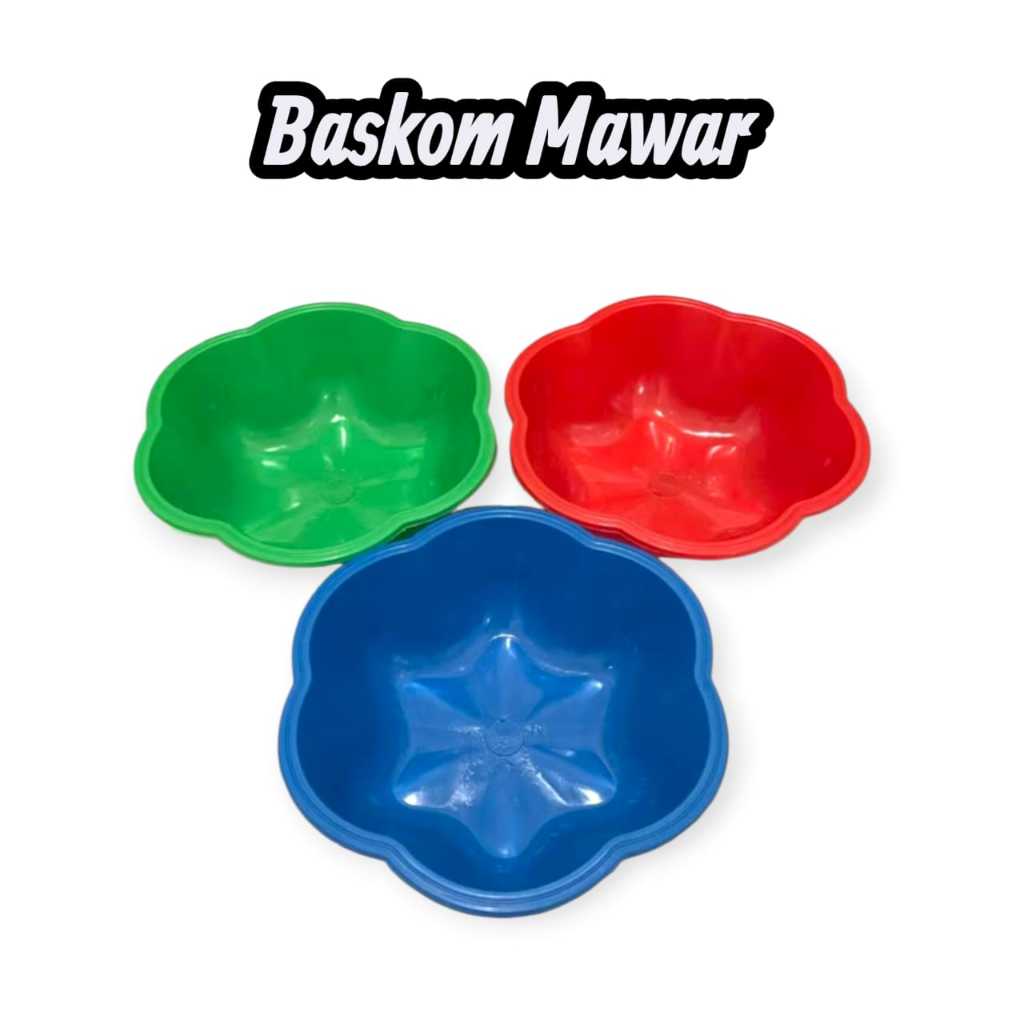 12 PCS BASKOM MAWAR WAKUL HAJATAN PLASTIK KENDURI